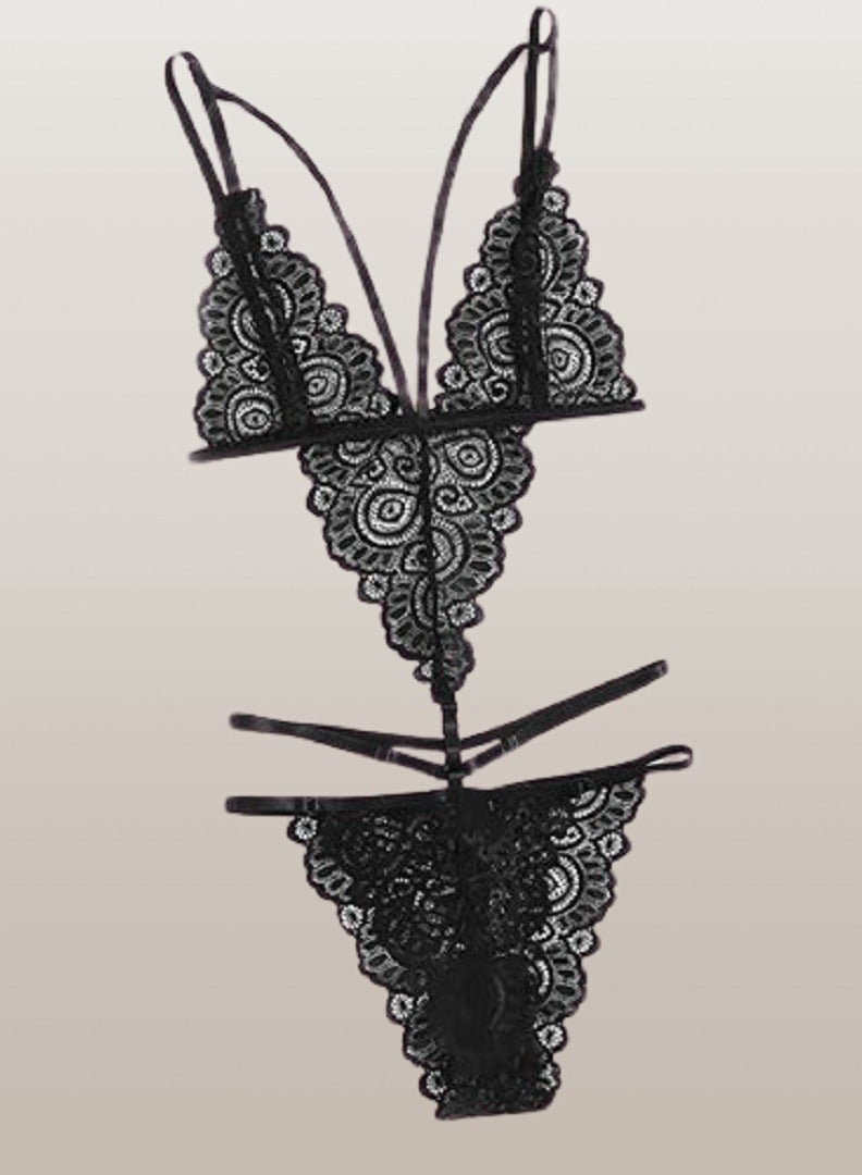MANIKAN MANIKAN Women's , made of lace, patterned with flowers, one piece  - Image 5