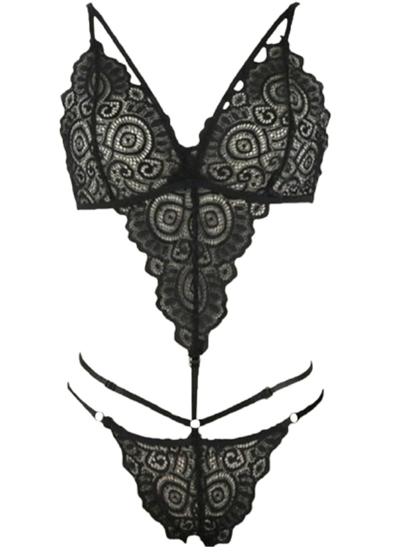 MANIKAN MANIKAN Women's , made of lace, patterned with flowers, one piece  - Image 1