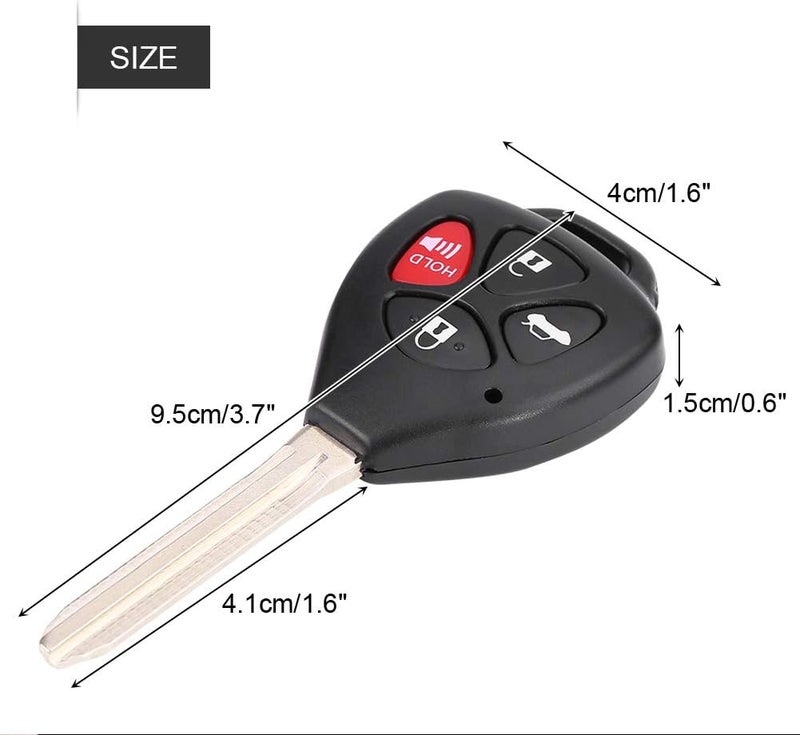 Haofy Key Fob Shell Replacement 4 Buttons Remote Case Compatible with Precision Fit Easy Installation - Image 3