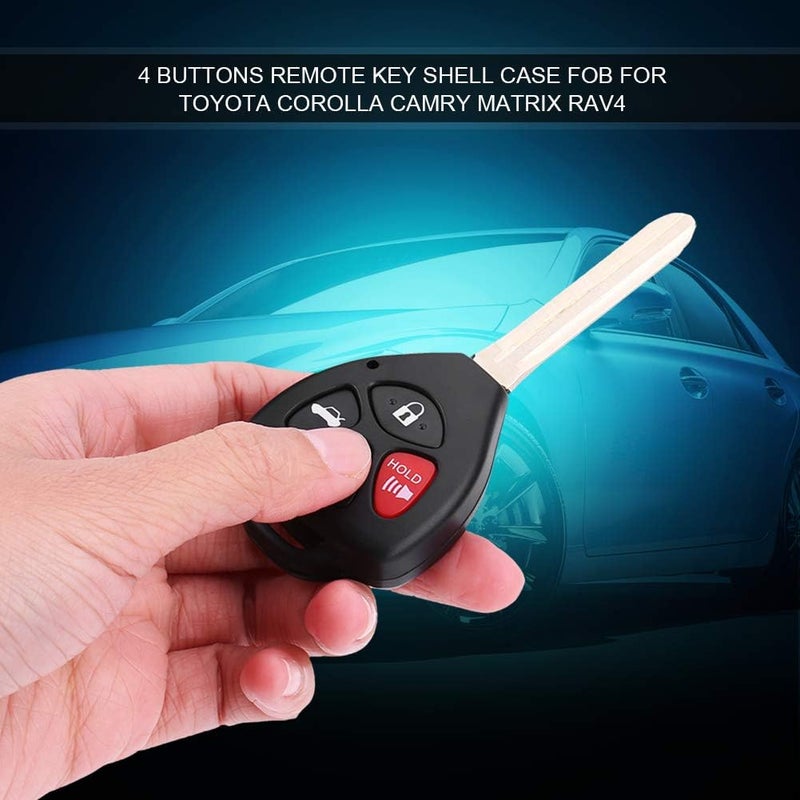 Haofy Key Fob Shell Replacement 4 Buttons Remote Case Compatible with Precision Fit Easy Installation - Image 1