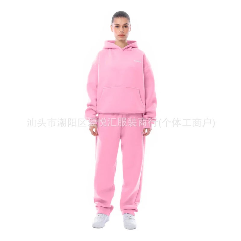 Sweater Suit Fashion Casual Logo Printing Hooded Sweater Suit - Image 3