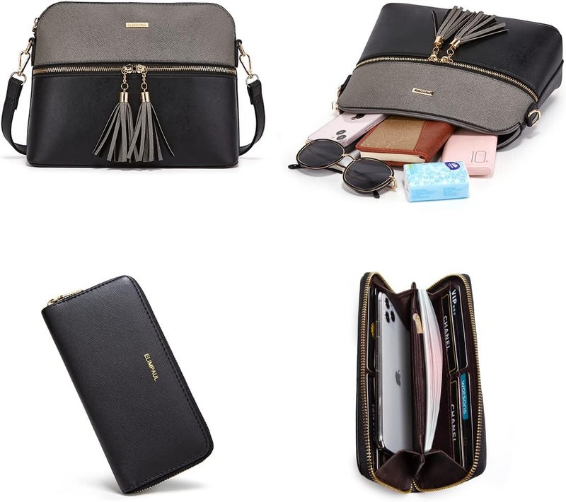 YTL Women Fashion Handbags Wallet Tote Bag Shoulder Bag Top Handle Satchel Purse Set 4pcs - Image 5