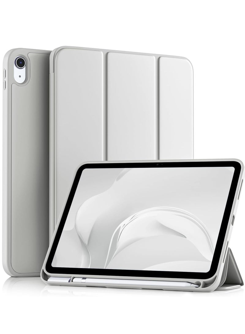 MIGOFAST iPad 10th Generation Case 2022 10.9 Inch with Pencil Holder Trifold Stand Smart Case with Soft TPU Back Auto Wake Sleep - Image 1