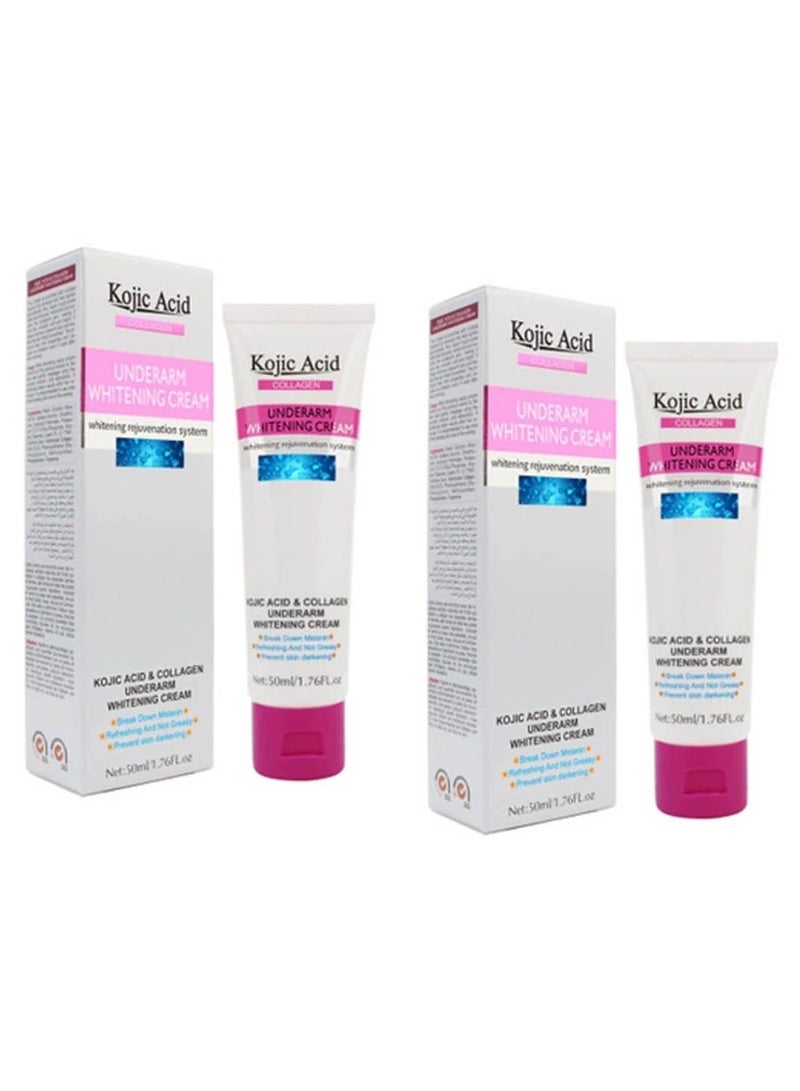 GUANJING 2 piececs of Guanjing Whitening Cream for Sensitive Areas with Kojic Acid and Collagen - 50 ml - Image 1