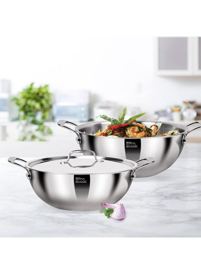 MILTON Pro cook MILTON Pro cook TriPly Deep Stainless Steel 24 cm Kadai with Lid, 3.6 litres, 3 Layer Kadhai for Cooking, Induction Bottom and Gas Stove Ready Cookware, Easy to Clean, 3 Years Warranty  - Image 5