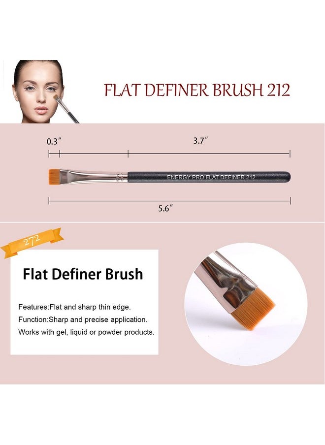 Energy - Flat Eyeliner Eyebrow Concealer Brush Pro Flat Definer Firm Stiff Thin Synthetic Bristle Precision Lash Liner Brow Conceal For Defining Shaping Eyebrows With Gel Powder Cream Cake Makeup 212 - Image 1