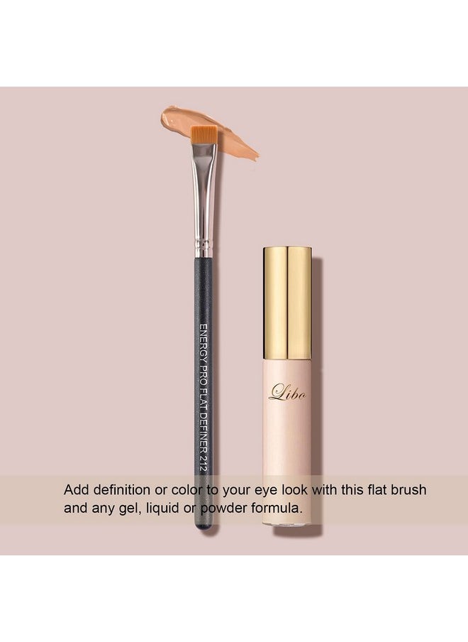 Energy - Flat Eyeliner Eyebrow Concealer Brush Pro Flat Definer Firm Stiff Thin Synthetic Bristle Precision Lash Liner Brow Conceal For Defining Shaping Eyebrows With Gel Powder Cream Cake Makeup 212 - Image 1
