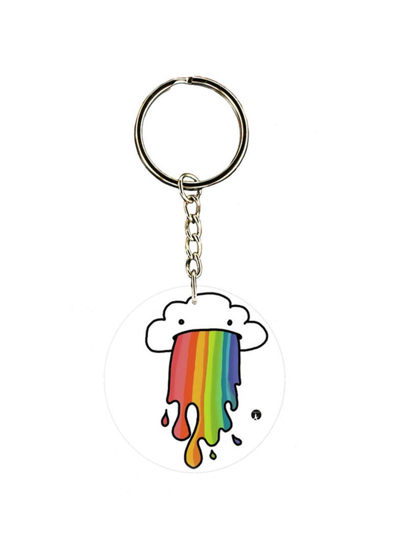 Cartoon Cloud Printed Keychain