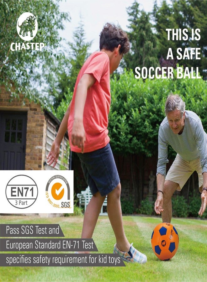 Chastep 8" Foam Soccer Ball Perfect for Kids or Beginner Play and Excercise Soft Kick,Orange/Blue - Image 4