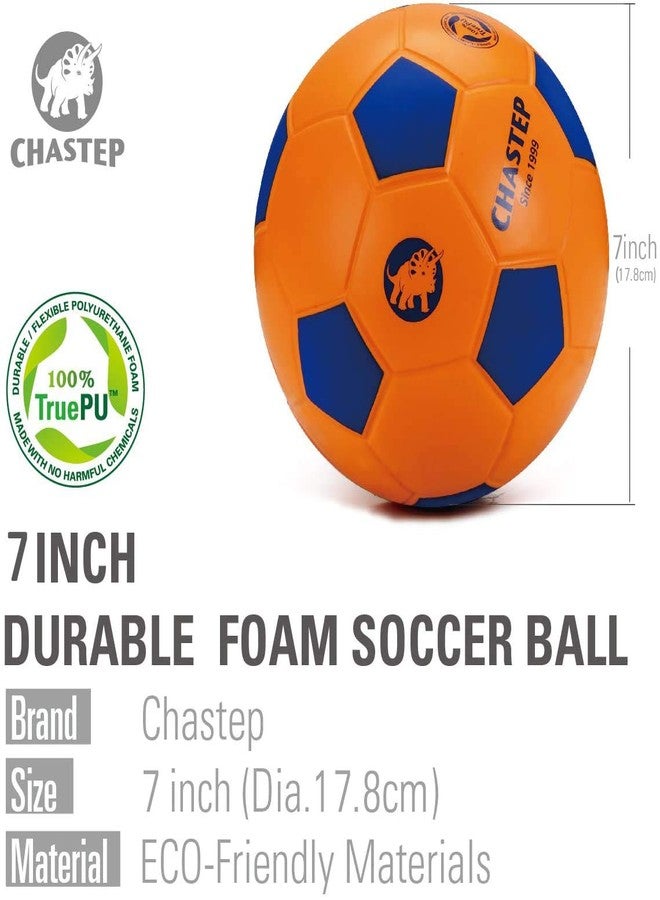 Chastep 8" Foam Soccer Ball Perfect for Kids or Beginner Play and Excercise Soft Kick,Orange/Blue - Image 2