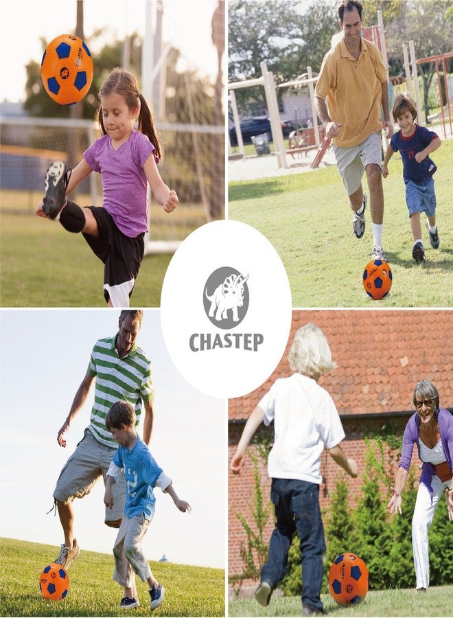 Chastep 8" Foam Soccer Ball Perfect for Kids or Beginner Play and Excercise Soft Kick,Orange/Blue - Image 5