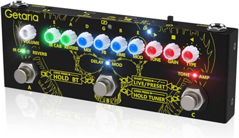 Getaria Guitar Multi Effects Pedal IR Cab Electric Guitar Pedals Multi Effects Processor Delay Reverb Pedals Overdrive Pedal for Bass Guitar - Image 1
