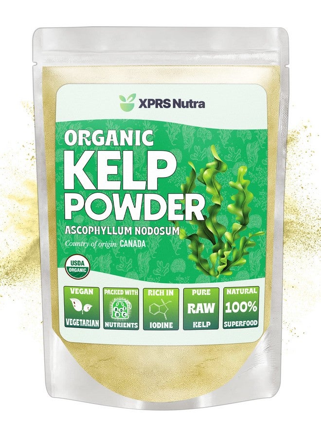 XPRS Nutra Organic Kelp Powder (Ascophyllum Nodosum) Seaweed Powder Rich In Iodine Immune Vitamins And Minerals Food Grade Sea Kelp Supplement Vegan Superfood For Skin Care (4 Oz) - Image 1