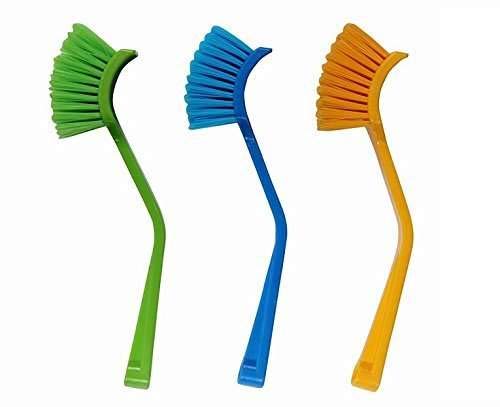 Stager Plastic Wash Basin/Toilet Seat Cleaning Brush (Multicolour) - Set of 1 Pieces - Image 1