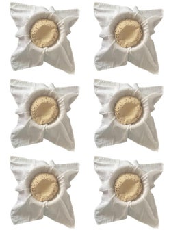 FOVERÓS FOVERS Foveros Pure Cotton Muslin Cloth Set of 6 Double Layered Soft Muslin Roti Cover for Casserole Tiffin Cheese Cloth 6 45 X 45 Cms  - Image 2