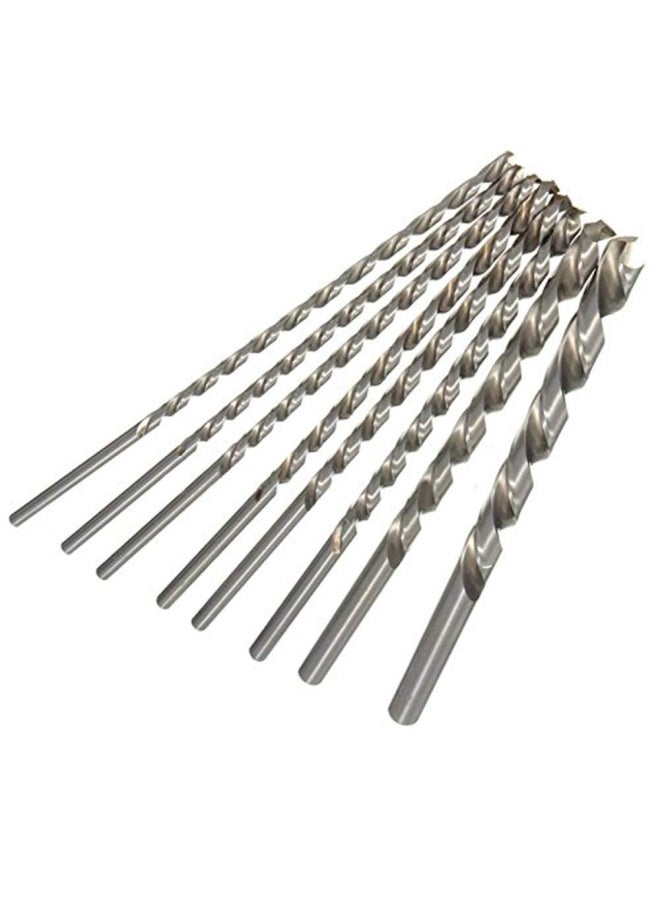 Generic - DUDUA 8pcs 200mm Extra Long Twist Drill Bits Straight Shank High-Speed Steel for Wood Plastic and Aluminum - Image 1