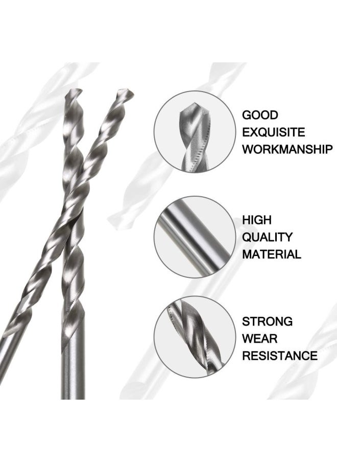 Generic - DUDUA 8pcs 200mm Extra Long Twist Drill Bits Straight Shank High-Speed Steel for Wood Plastic and Aluminum - Image 1