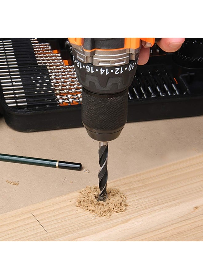 Generic - DUDUA 8pcs 200mm Extra Long Twist Drill Bits Straight Shank High-Speed Steel for Wood Plastic and Aluminum - Image 1