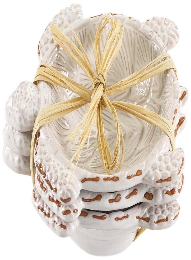 Mud Pie Turtle Shaped Ceramic Dip Bowls, Mini, Set of 3 - Image 1