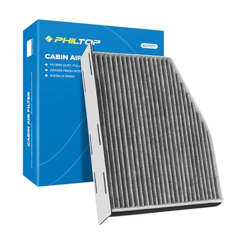 PHILTOP HEPA Cabin Air Filter wActivated Carbon Compatible with CF10373 Volkswagen Jetta Passat Beetle Tiguan CC Rabbit GTI Golf Eos R32 Golf R Audi Q3 Quattro Q3 A3 TT TT Quattro - Image 1