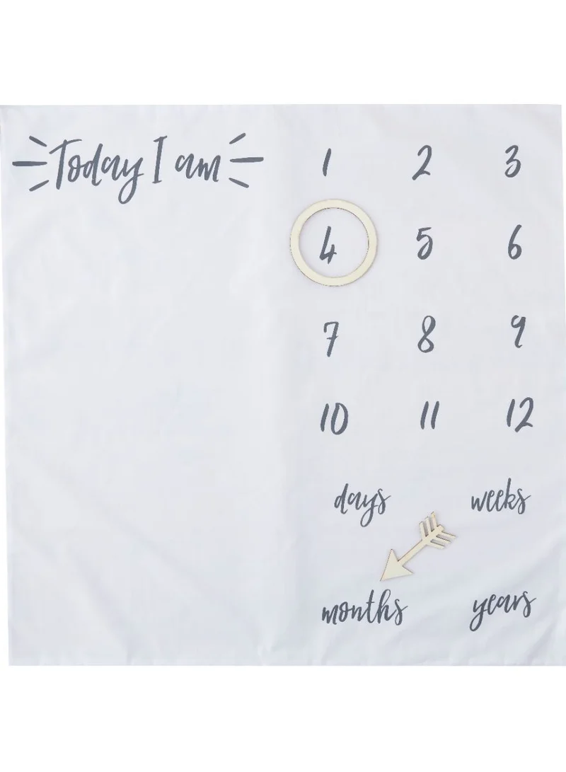 Ginger Ray Baby Milestone Blanket Keepsake