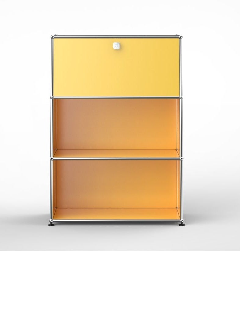 Konektra SYSTEM 01 Classic Highboard with 1 Drop-down door, RAL 1004 Golden yellow 