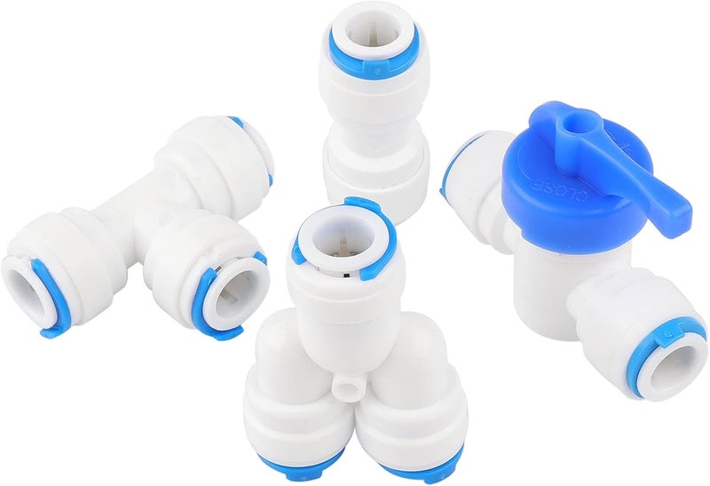 NewZoll 35Pcs Water Line Fittings Set 38 Quick Connect Push in to Connect Water Purifiers Tube Fittings for RO Water Reverse Osmosis System ITY Type Combo Ball Valves - Image 3