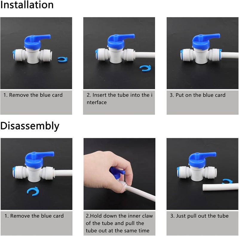 NewZoll 35Pcs Water Line Fittings Set 38 Quick Connect Push in to Connect Water Purifiers Tube Fittings for RO Water Reverse Osmosis System ITY Type Combo Ball Valves - Image 5