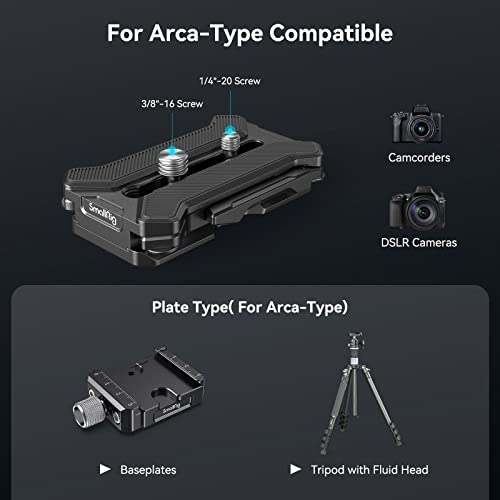 SMALLRIG Quick Release Plate for Arca-Type, Max. Load 44.1lb (20kg), Foldable Quadruped Support for Camera Lenses Within 5.9inch (15cm), Anti-Twist and Non-Slip Design - 3913 - Image 2