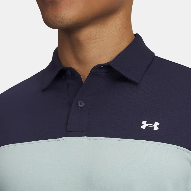 Under Armour Blue Men's Tee To Green Colorblock Polo Shirt for Men | Best Price UAE