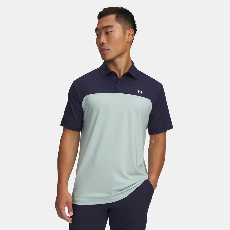Men's Tee To Green Colorblock Polo Shirt