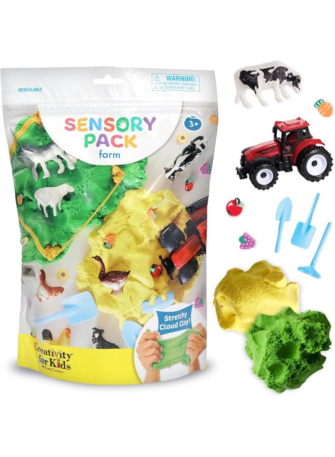 Creativity for Kids Sensory Pack: Farm, Sensory Toys for Toddlers, Pretend Play Farm Animals for Kids, Toddler Travel Toys & Easter Basket Stuffers (Ages 3+) - Image 1