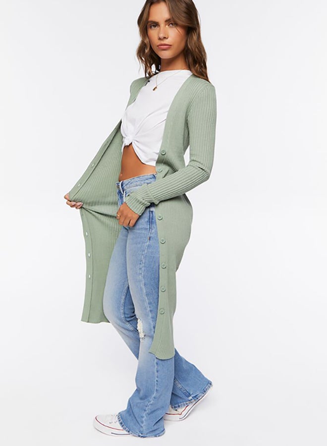 FOREVER 21 Long Ribbed Knit Cardigan - Image 2