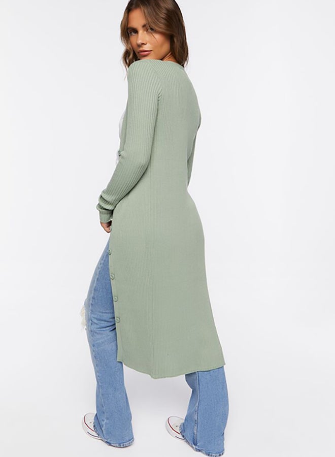 FOREVER 21 Long Ribbed Knit Cardigan - Image 3
