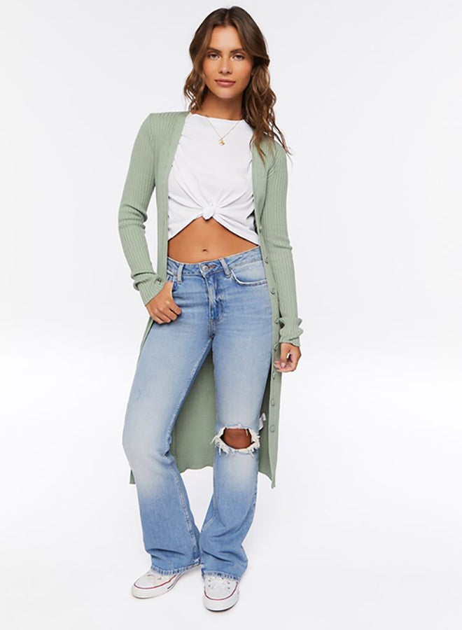 FOREVER 21 Long Ribbed Knit Cardigan - Image 5