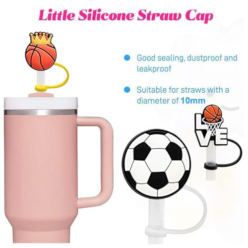 Meitesti Straw Cover Cap for Stanley Cup, Silicone, Reusable, 6pcs BallStrawcap, 10mm, 6 Count - Image 3