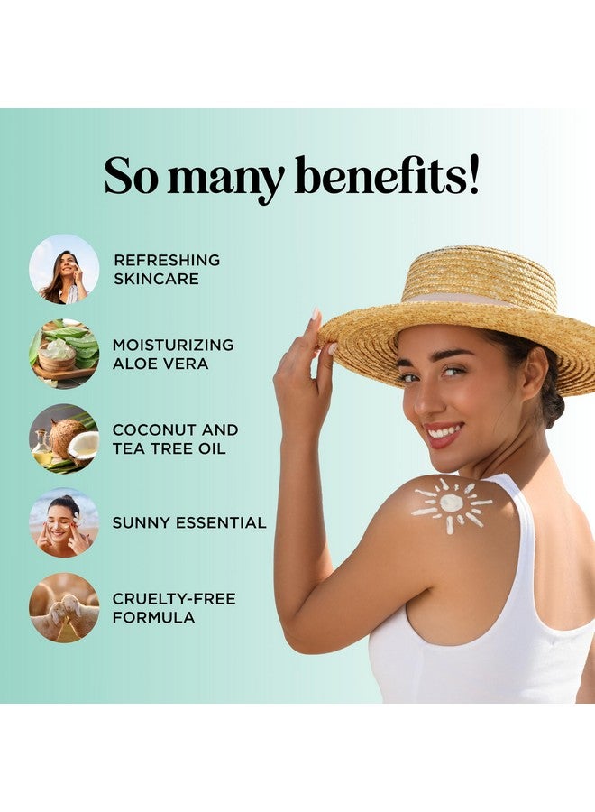 مايبل هوليستكس لوشن ما بعد الشمس مع الألوة فيرا، لوشن الألوة فيرا فائق التبريد لترطيب حروق الشمس، مع زبدة الكاكاو وزيت ثمر الورد، لوشن الألوة المرطب بعد التعرض للشمس للبشرة الجافة مع حمض الهيالورونيك - Image 3