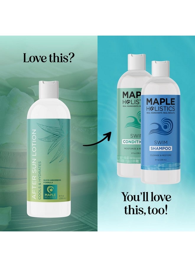 مايبل هوليستكس لوشن ما بعد الشمس مع الألوة فيرا، لوشن الألوة فيرا فائق التبريد لترطيب حروق الشمس، مع زبدة الكاكاو وزيت ثمر الورد، لوشن الألوة المرطب بعد التعرض للشمس للبشرة الجافة مع حمض الهيالورونيك - Image 5