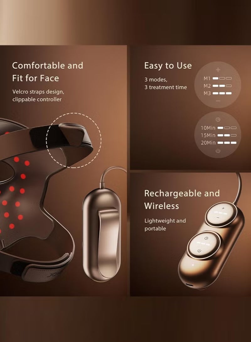 JOVS 4D Laser Light Therapy Mask, Red Light Therapy for Face with 4 Different Wavelength Adopted FPT Concentrated Technology, 3 Modes Portable Face Mask for Anti-aging,Clinically Tested and SFDA Cleared. - Image 4