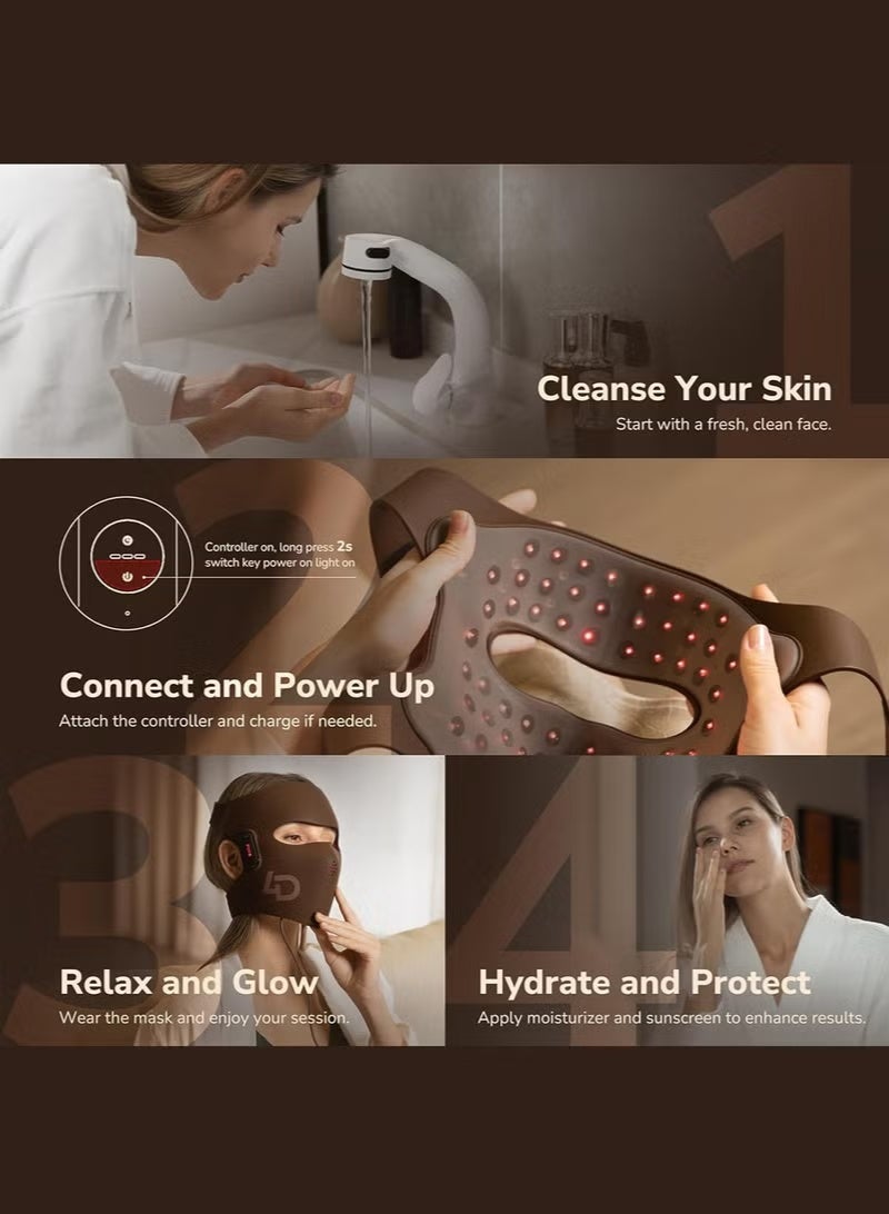 JOVS 4D Laser Light Therapy Mask, Red Light Therapy for Face with 4 Different Wavelength Adopted FPT Concentrated Technology, 3 Modes Portable Face Mask for Anti-aging,Clinically Tested and SFDA Cleared. - Image 5