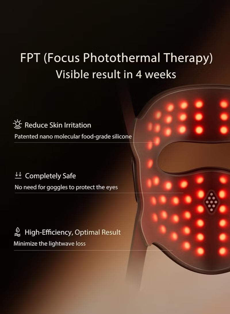 JOVS 4D Laser Light Therapy Mask, Red Light Therapy for Face with 4 Different Wavelength Adopted FPT Concentrated Technology, 3 Modes Portable Face Mask for Anti-aging,Clinically Tested and SFDA Cleared. - Image 2