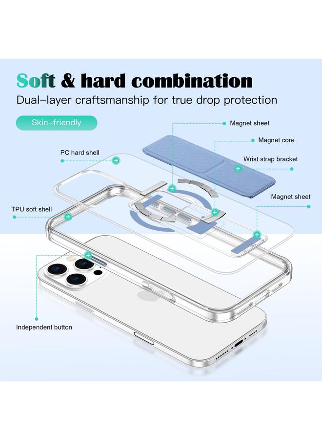 Zaboon Case For iPhone 13 Pro Clear Wristband Holder MagSafe Phone Case - Image 4