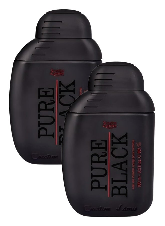 Creation Lamis 2 Pieces Pure Black Perfume For Men 100ml EDT - Image 1