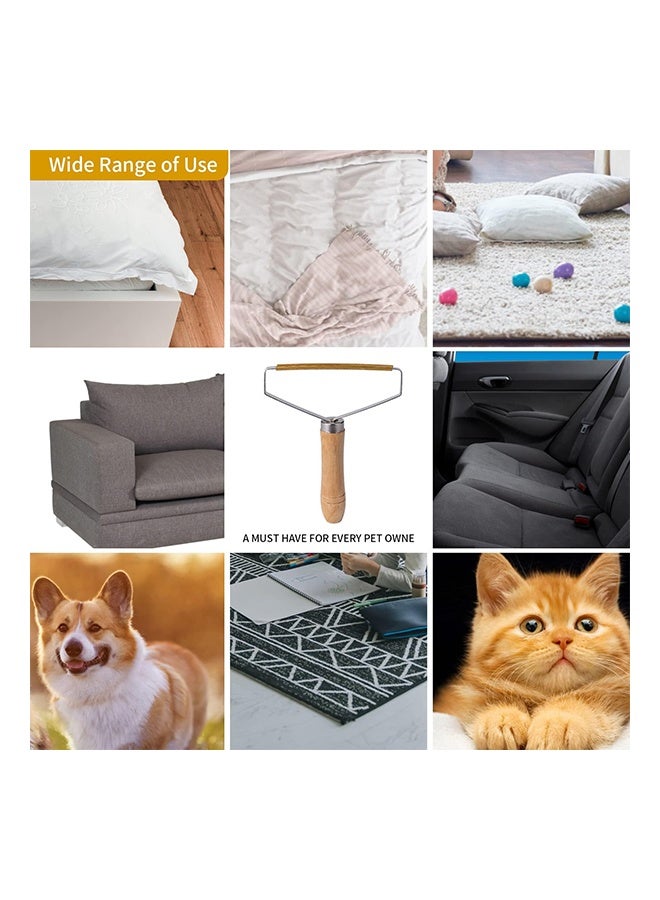 2 PCS Reusable Lint Shaver, Dog and Cat Hair Remover, Reusable Lint Shaver, Roller Cleaner Lint Remover for Carpet, Clothing, Fabric Sofa, Furniture and Car (Gold/Silver/Yellow)  - Image 3