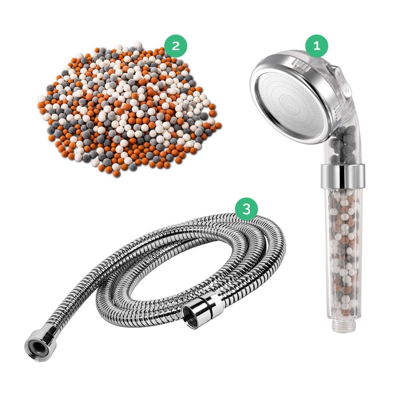 StoneStream Original ® EcoPower Shower Head System — Spa Like Ionic Filter to Soften & Save Water — for All Shower Types — 3-in-1 Value Kit - Image 1