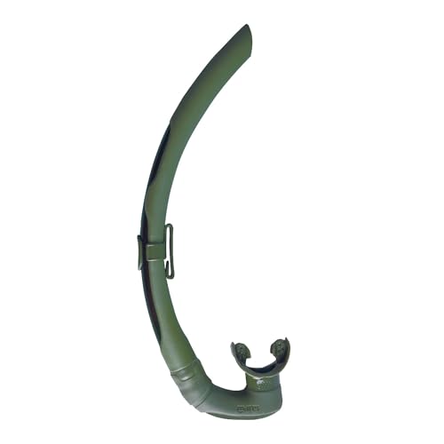 Mares Dual Snorkel Soft Tube for Scuba Diving, Snorkeling, Freediving, Spearfishing with Hypoallergenic Silicone Mouthpiece, Green - Image 1