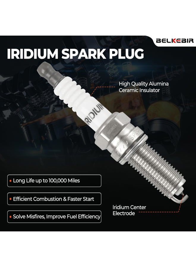 BELKEBIR 6 PCS Ignition Coil Packs & Iridium Spark Plugs Compatible with Dodge Challenger Durango Journey Grand Caravan, Chrysler 200 300, Jeep Grand Cherokee Wrangler, RAM 1500 3.6L V6 Replace UF648 97390 - Image 5