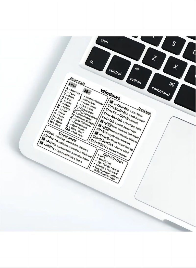 Beauenty - Windows/word shortcut key sticker set to decorate laptop keyboard shortcut key reference tips sticker - Image 1