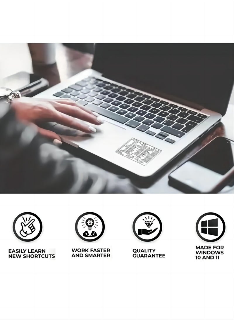 Beauenty - Windows/word shortcut key sticker set to decorate laptop keyboard shortcut key reference tips sticker - Image 1
