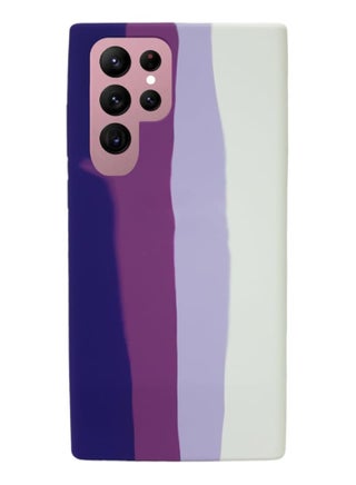 Luxury Colorful Silicone Phone Cover for Samsung Galaxy S22 Ultra (Purple @ White) - pzsku/Z15AF3EAAA1710CAD2961Z/45/_/1730314764/1273edd7-6114-47f1-af2a-7a10d016ebc0
